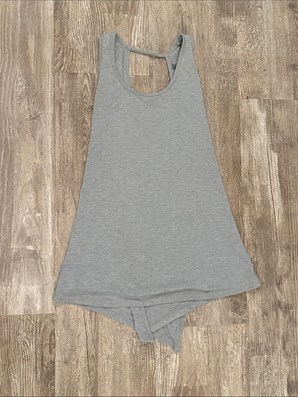 Athleta Light Grey Racerback Tunic Tank